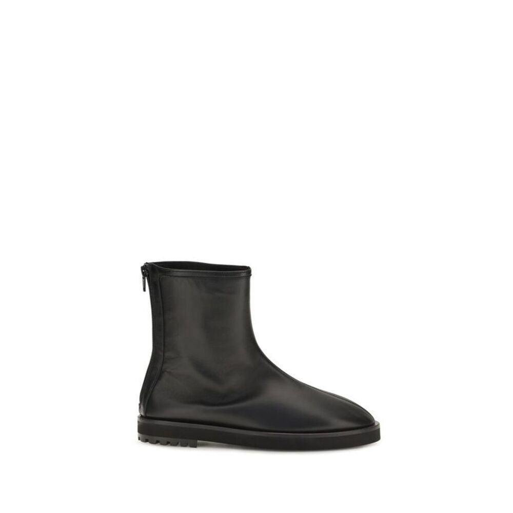 Dear Frances Black Calf Leather Bos Taurus Ankle Women's Boots